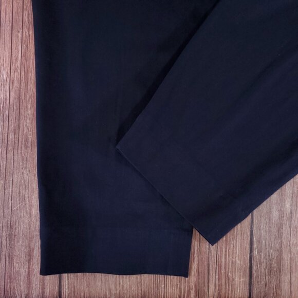 COS Womens Size 4 High Waist Belted Cropped Tapered Pants Navy Blue Minimalist - Picture 8 of 12